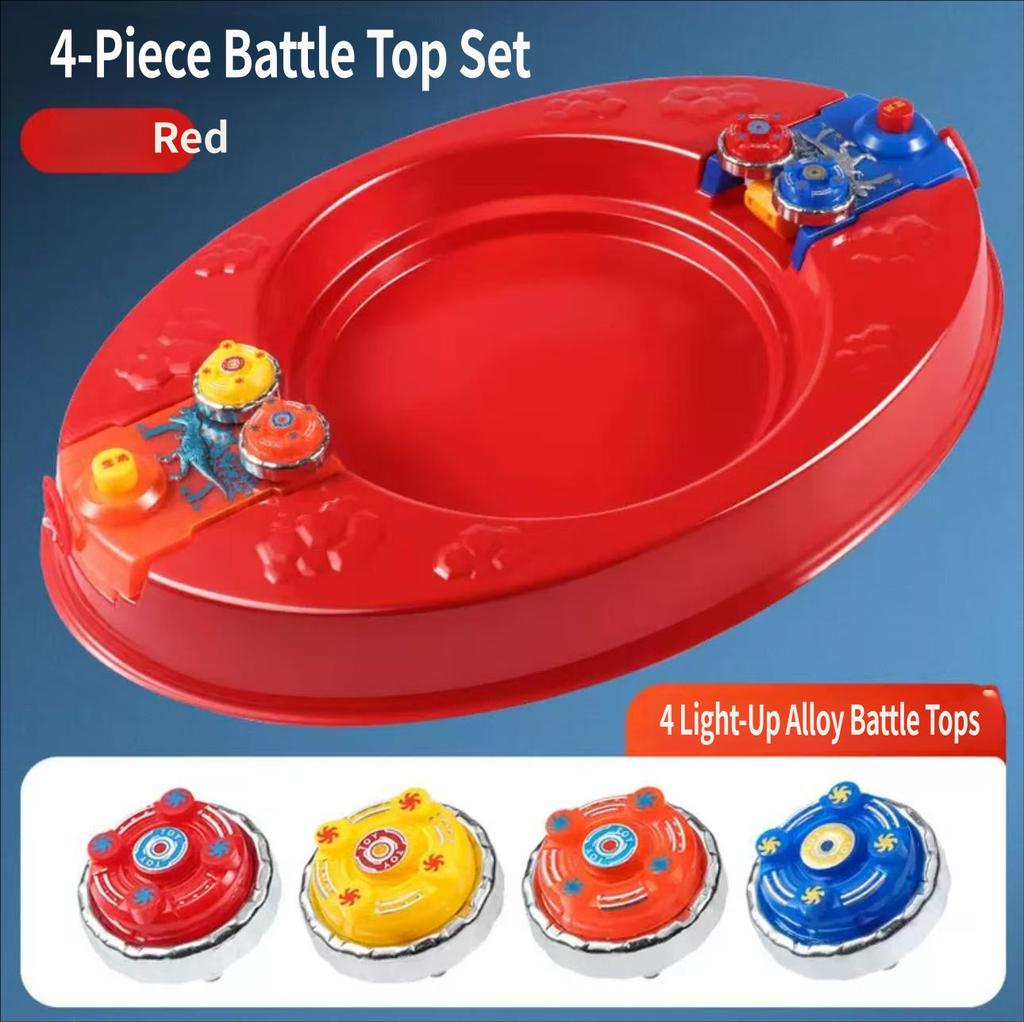 Alloy Spinning Top Cable Gyro Luminous Boy Toy Parent-Child Interactive Battle Toy Kids Party Game Table Spinner Game
