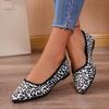 2024 Туфли для женщин Слипоны женские балетки повседневные повседневные балетки женские леопардовый принт острый носок мягкая подошва большие размеры обувь женская