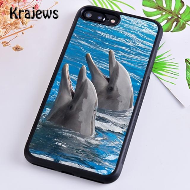 Чехол для телефона Krajews ocean dolphin Dance And Jumping для iPhone 14 5 SE 6s 7 8 plus X XR XS 11 12 13 pro max Samsung S21 S22 ultra