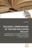 Книга Teaching Competencies of Teacher Education Faculty