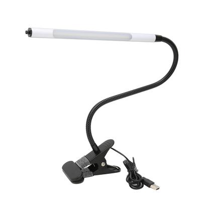 Портативная USB светодиодная настольная лампа с зажимом, регулируемая настольная лампа для татуировок, маникюра, макияжа, черная