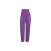Solid Color Letter Print Logo High Waist Joggers Women Bottoms Purple HM3846