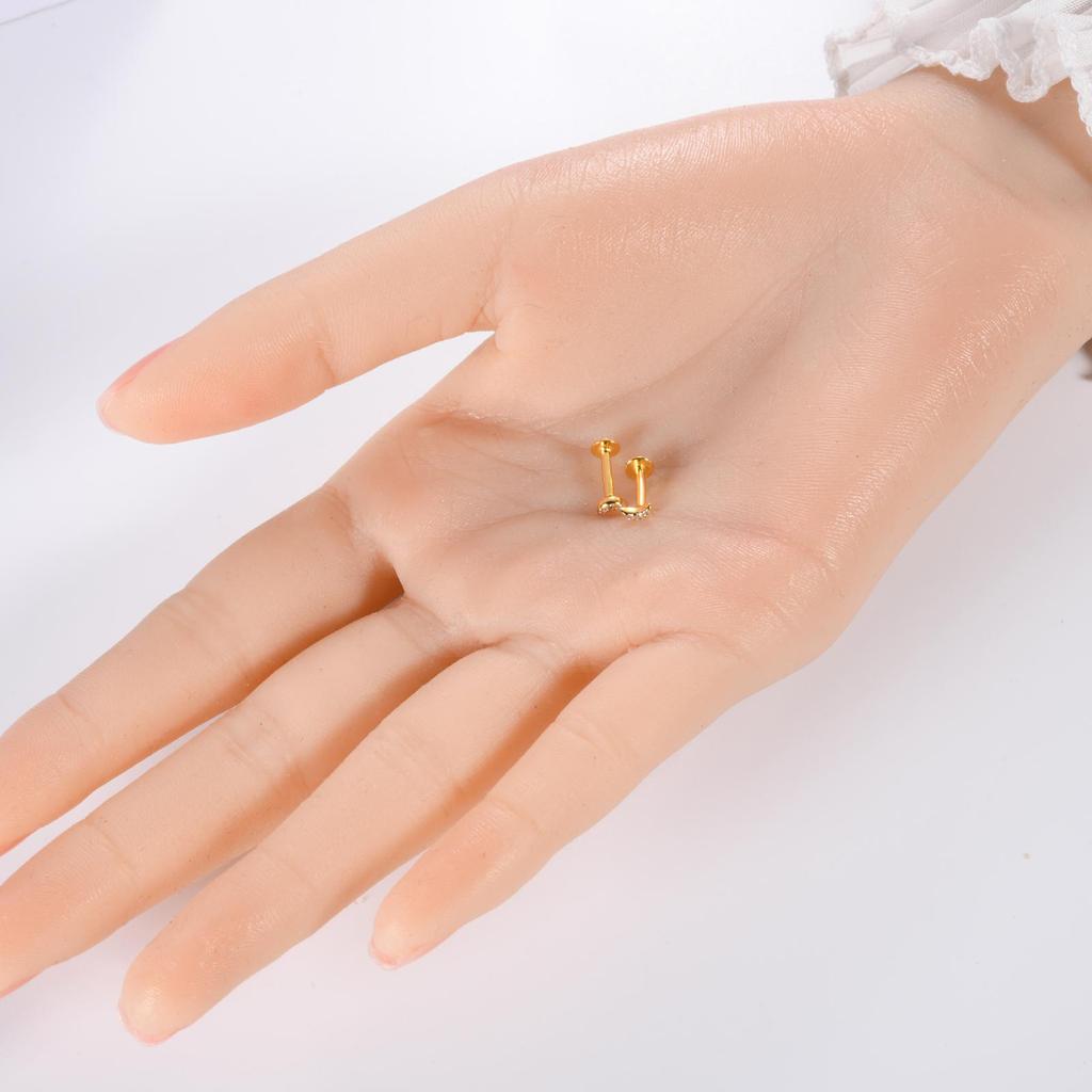 ANDYWEN Женские серьги-гвоздики из 100% стерлингового серебра 925 пробы, роскошные ювелирные украшения 2023 года