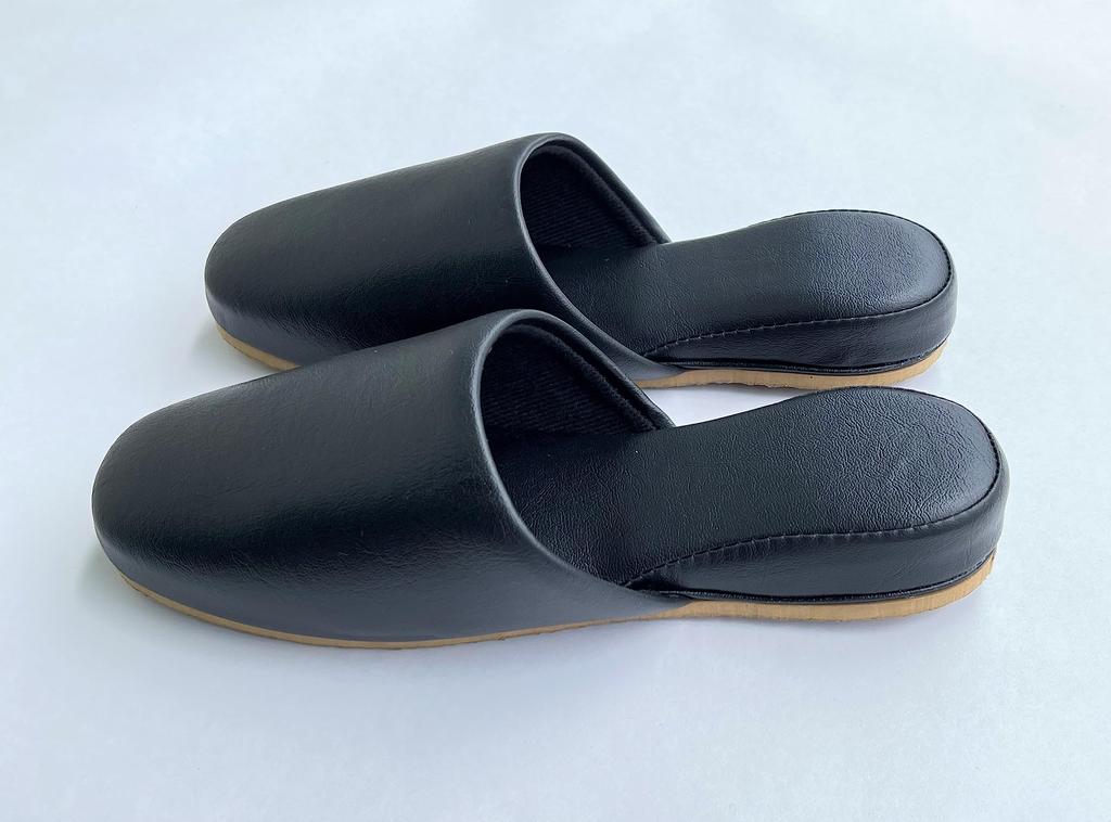 TOKYO SLIPPER Антибактериальные виниловые тапочки с толстой подошвой из ЭВА, безопасные тапочки для бизнеса и гостей, под кожу (Набор 5) Подошвы, (Черный, Большой)