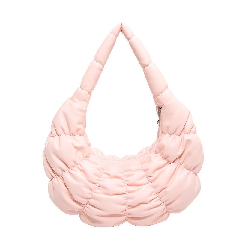 Korean High-end Sense Large-capacity Pleated Cloud Bag 2025 Autumn New Light and Versatile Casual Dumpling Armpit Bag