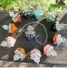 [Magic of Sedona] Diamond-Shaped Orgonite Pendulum with Obsidian and Tree of Life Design, Power Stone, Dowsing, Divination, Orgone Power