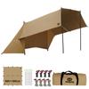 GOGlamping Square Tarp TC Square Tarp Polycotton Bonfire Safe Loops и специальная водонепроницаемая лента 500 мм Водонепроницаемый водоотталкивающий светильник