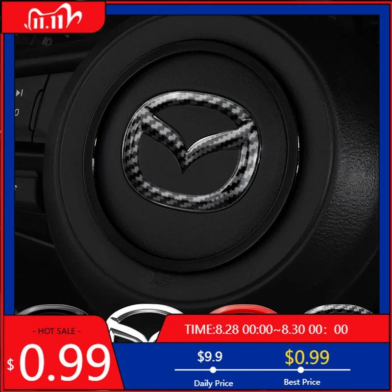 2025 Горячая Наклейка-Эмблема на Руль Автомобиля Значок Декоративные Аксессуары для Mazda 3 Axela 6 Atenza CX-5 2 Demio CX-3 CX-30