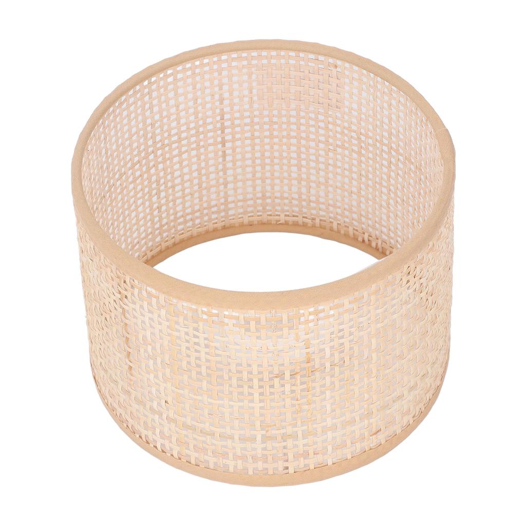 Rattan Lamp Shade Replacement Woven Basket Chandelier Vintage Hanging Table Floor Light Cover E27