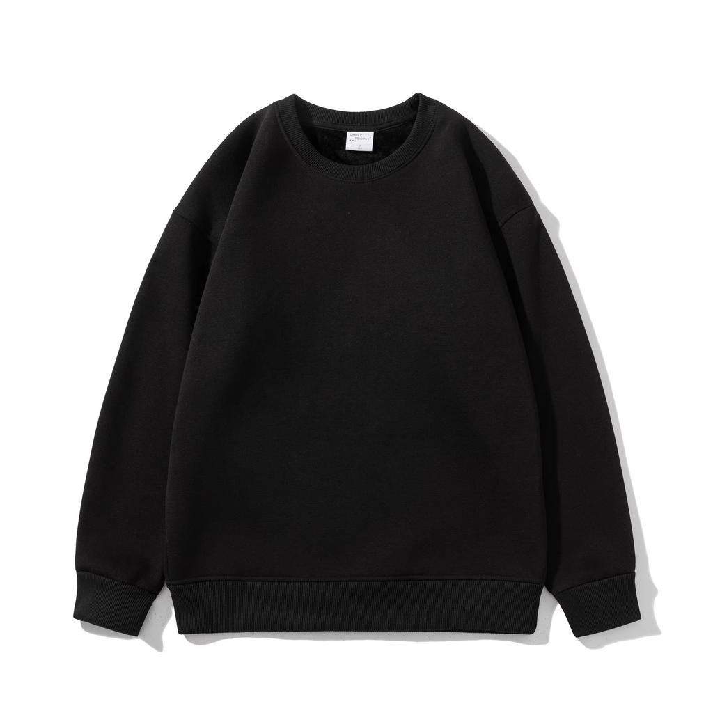 Осенне-зимний круглый вырез большого размера свободный женский парный свитер с длинным рукавом с подкладкой