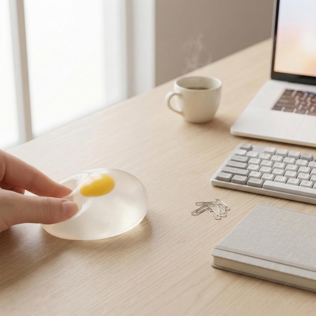 Мячик-антистресс Funky Egg Squishy Ball, прозрачный, сжимаемый, брызгающий, наполнитель для пасхальной корзинки, забавная игрушка, снижающая тревожность, для детей и взрослых.