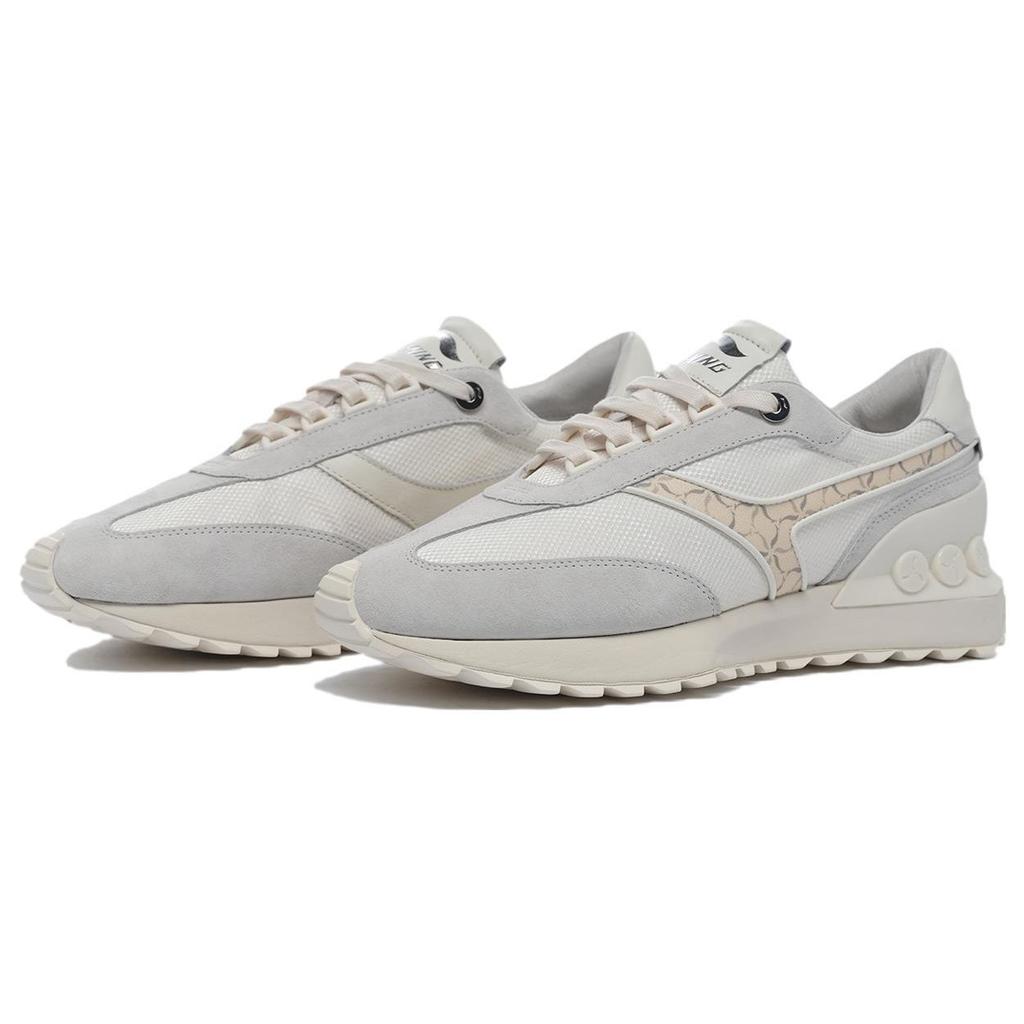 Li Ning Victory удобные универсальные амортизирующие прочные низкие кроссовки для бега мужские кроссовки бежевые ALFR115-2