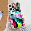 Цветная ромбовидная сетка для iPhone17ProMax металлическая краска защитный чехол для мобильного телефона 17 всесторонний мелкое отверстие 16 стекло
