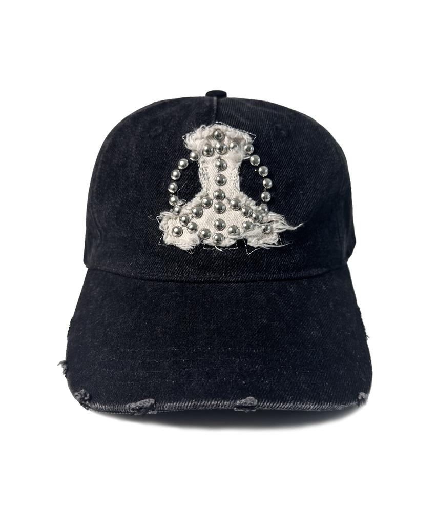 Кепка Kodeu Peaceful Stud Patch Cap_Bk Деним