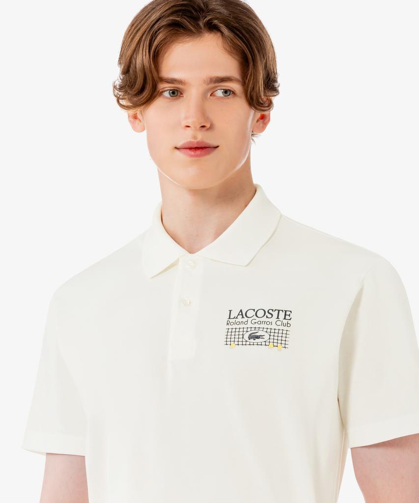 Мужская футболка-поло LACOSTE Roland Garros с принтом Ph0379-56G 70V