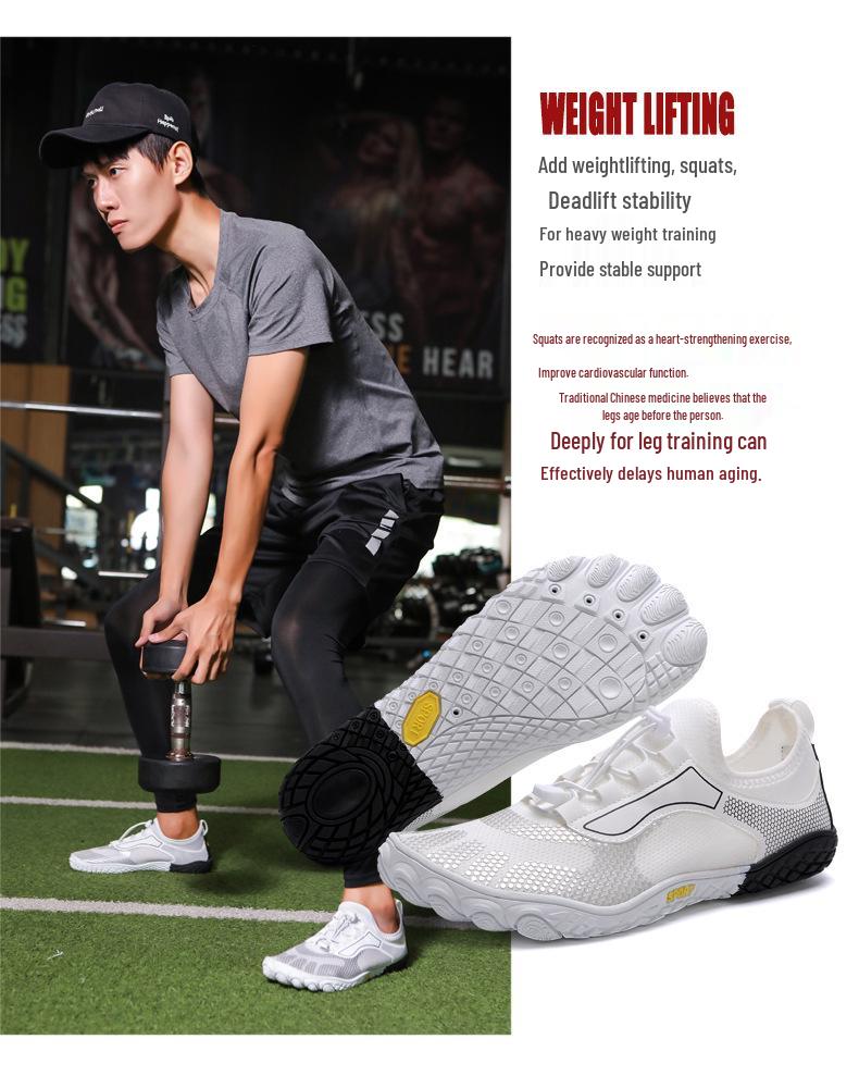 Трансграничные быстросохнущие водные туфли: Универсальный дизайн с пятью пальцами для улицы, пляжа, плавания, дайвинга, бега и фитнеса - Унисекс стиль