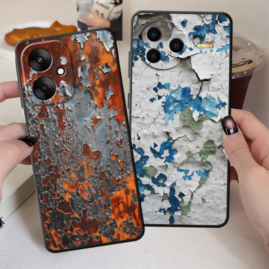 Чехол для телефона Funda для Xiaomi Redmi 13C A5 9A 9C 9T K60 12 12C A1 A2 Plus K40 K50 Игровой 10 Арт Ржавчина
