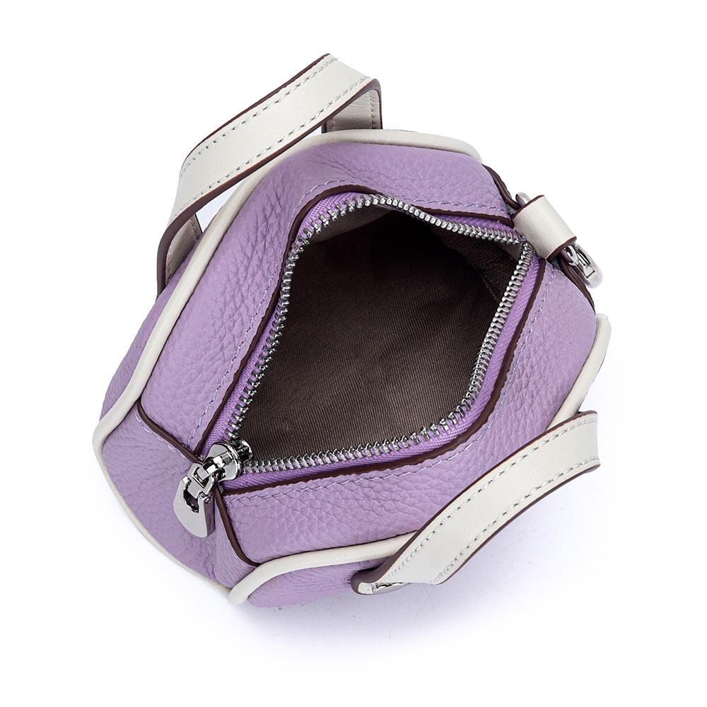 Мини-кошелек из натуральной кожи на шнурке - Женская сумочка для хранения помады в стиле боулинг