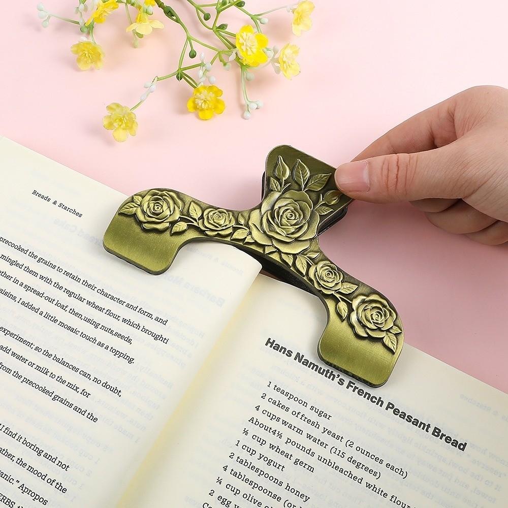Zinc Zinc Zinc Alloy Metal Book Clips Exquisite Embossed Piano Sheet Music Folder Decorating Journals