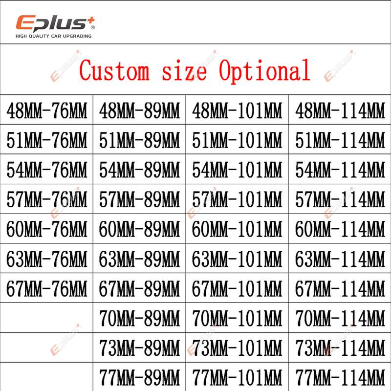Universal Car Glossy Carbon Fiber Muffler Tip Exhaust System Pipe Mufflers Nozzle Straight Stainless Blue