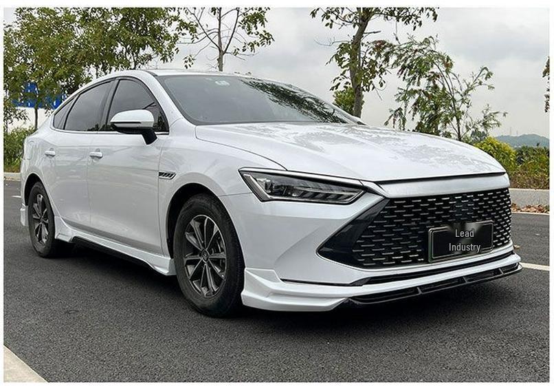 Обвес BYD Qin Plus Dmi/EV Стиль EFG: Нижние передний и задний спойлеры, Боковые юбки, Заднее антикрыло с подсветкой