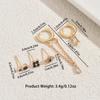 Geometric Women's Earrings Niche High-end Zirconia Design Stud Earrings Set Versatile Ear Jewelry