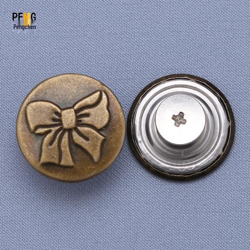 Регулируемые бесшовные металлические пуговицы для джинсовой ткани, съемная утягивающая талию волшебная кнопка