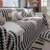 Черно-белый высококачественный тканевый чехол для дивана Four Seasons, универсальное полотенце для дивана, полностью покрытый нескользящий чехол, чехол для подушки, одеяло