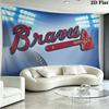 Atlanta Braves Wall Tapestry Aesthetic Wall Hanging Printed Fabric Blanket Decorative Tapestries for Bedroom Living Room Home Decor