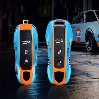 #20 для версии Gulf Memorial для Porsche Macan Cayenne 718 Paramera 911 Модифицированный чехол для ключа автомобиля Брелок Аксессуары
