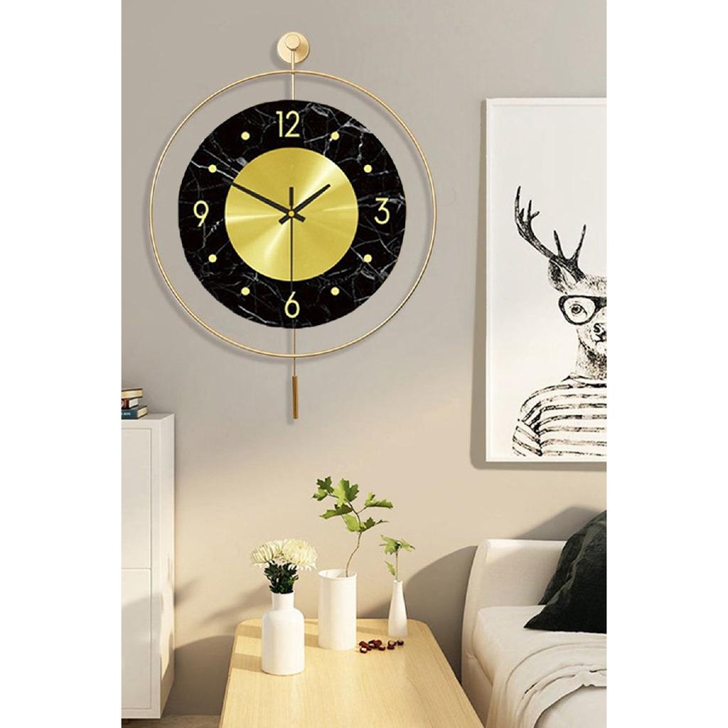 Dore Time 60 см золотые современные декоративные металлические настенные часы