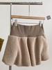 Women's Fluffy High-Waist Lambswool A-Line Skirt - Autumn/Winter French Style