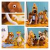 Soft And Huggable Squirrel, Sloth, And Saber-toothed Tiger Plush Toys Pack Of 3