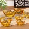 Crystal Glass Ingot Ornament for Housewarming or Office Desk Gift To Buddha
