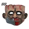 Realistic Undead Costume Mask Halloween Mask, Rotting Zombie Costume, Breathable PU Foam Face Horror for Scary Haunted House Parties Creepy