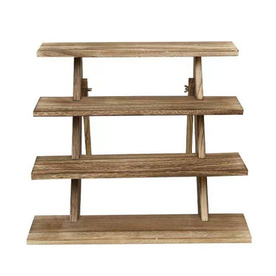 Деревянная подставка для кексов, многоярусная стойка для демонстрации десертов, складная конструкция, гладкие края, без заусенцев, простая в установке подставка для демонстрации кексов