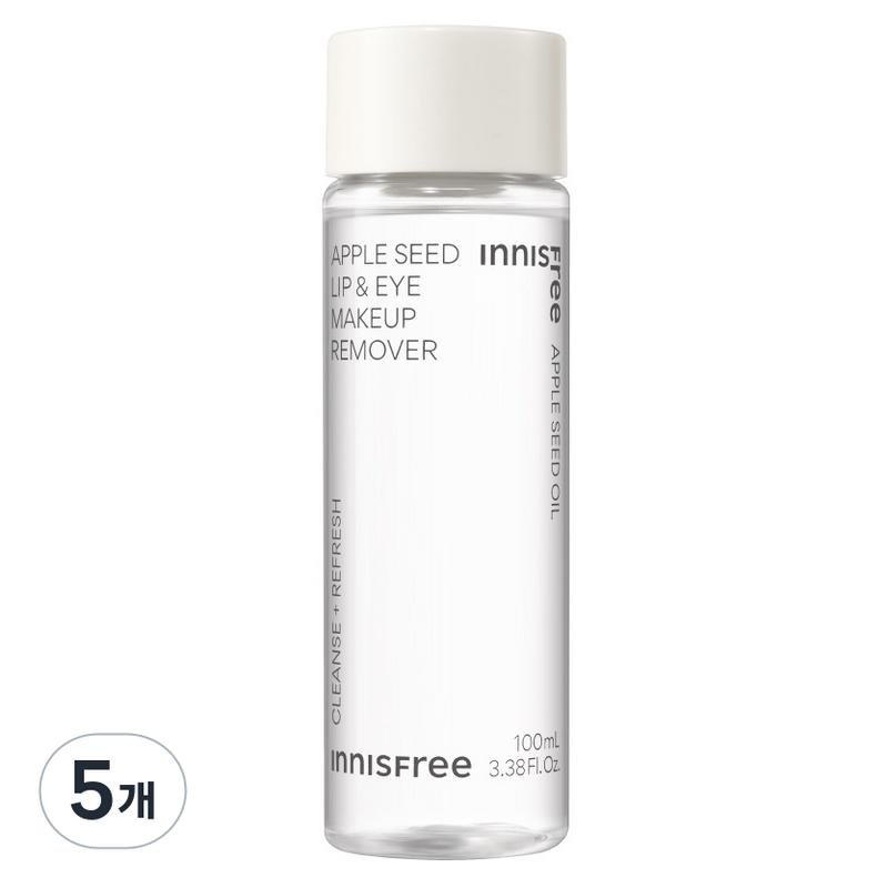Innisfree Apple Seed Lip & Eye Makeup Remover, 100ml, 5 pcs