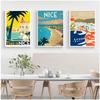 Provence Nice France Pop Art Travel Canvas Painting Vintage Wall Kraft Posters Coated Wall Sticker Home Decor Picture Gift