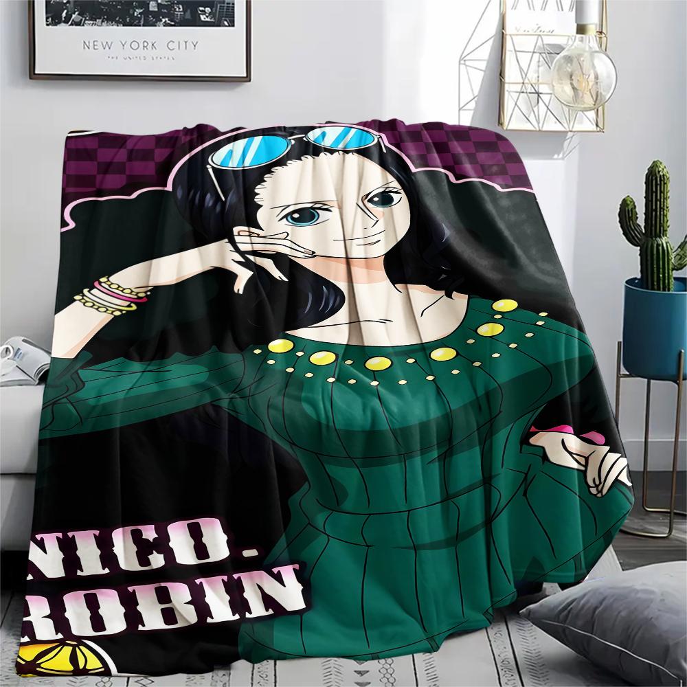 Фланелевое одеяло с принтом персонажей One Piece, Высококачественное, Удобное для всех сезонов, Декор для дома, Тепло и уют, Идеально для рождественских подарков