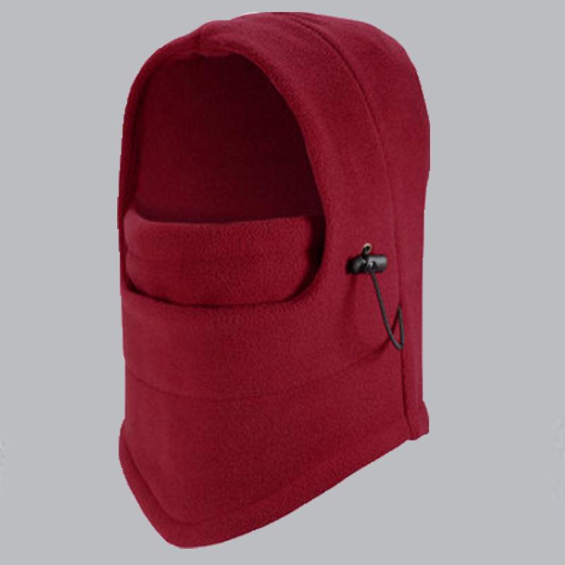 Зимняя ветрозащитная флисовая велосипедная шапка и лыжная маска
