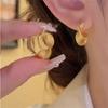 Модные корейские металлические нерегулярные серьги-кольца для женщин и девушек, подарочные украшения оптом