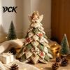 Tabletop Christmas Tree Craft Kit DIY Quilted Kit, 3D Fabric Patchwork Set for Sewing Projects Beginners Beginners, Handmade Holiday Decor with