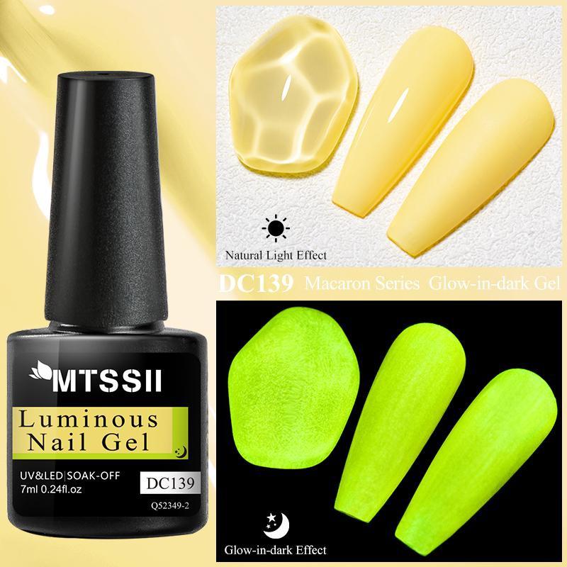 Mtssii Желто-оранжевый светящийся в темноте гель для ногтей - Светящаяся серия «Макарон»