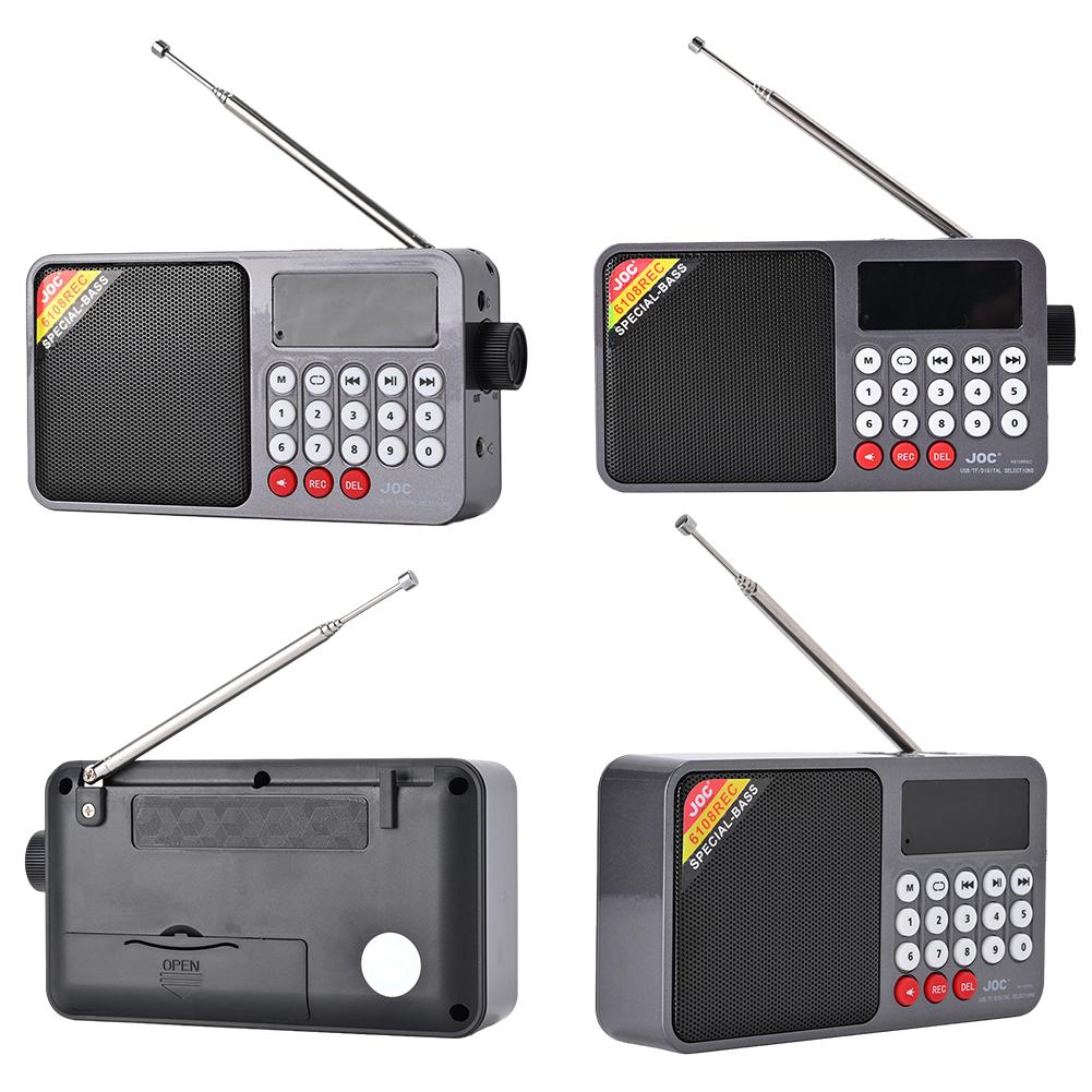 Портативное радио Медиаколонка Поддержка TF-карты USB-накопителя MP3-плеер с LED-экраном для дома и улицы