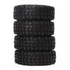 4Pcs 1.0in RC Wheel Tires Brass Adhesive Free Replacement RC Rubber Tyres for FMS FCX24 1 24 RC Car