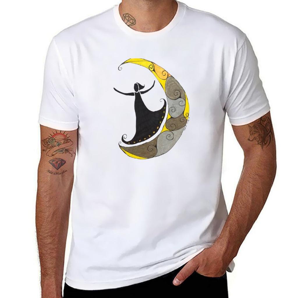 Woman And The Moon Tshirt Active Wear Sports Tshirt For Men