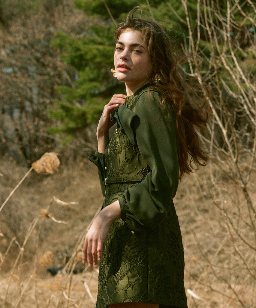 Aiseugadeuneiogongpal Jacquard Sleeveless Dress