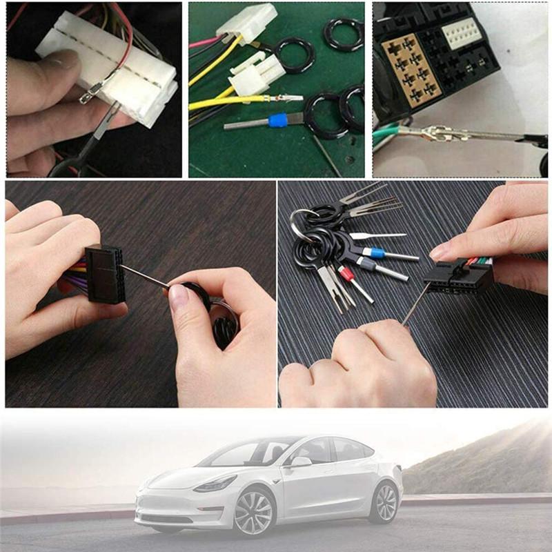 26Pcs Car Terminal Removal Tool Kit Terminal Ejector Kit Wire Connector Pin Release Extractor Puller