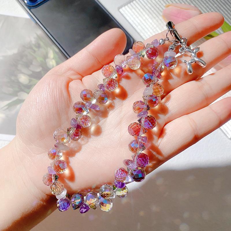 Блестящий ремешок для мобильного телефона, высококачественный роскошный телефон, короткая подвесная веревка, креативная изысканная ручная бисерная цепочка на запястье