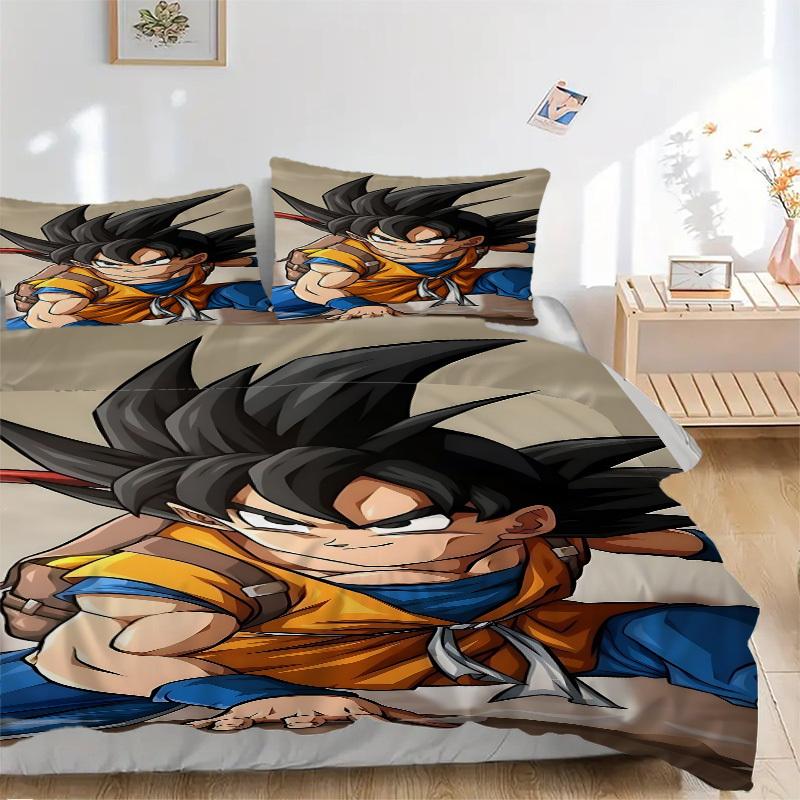 3pcs Saiyan, Warrior Bedding Set: Perfect for Bedroom or Guest Room. Soft and Comfortable with No Core Included yy251010117